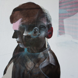 jreuss:  My Blind Passenger John Reuss 2012. Acrylics and pencil on canvas. 50 x 50 cm 