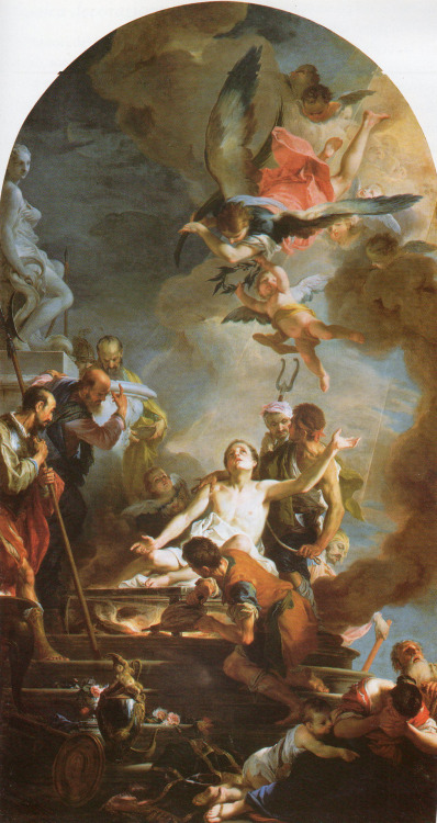 Martyrdom of Saint Lawrence, by Giambettino Cignaroli, Chiesa di San Lorenzo, Brescia.