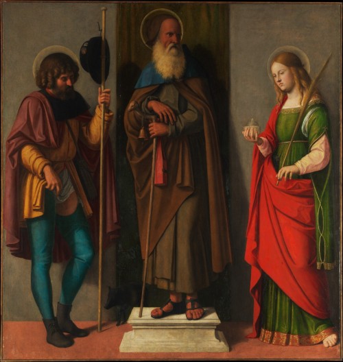 Saints Roch, Anthony the Abbot and Lucy, by Cima da Conegliano, Metropolitan Museum of Art, New York