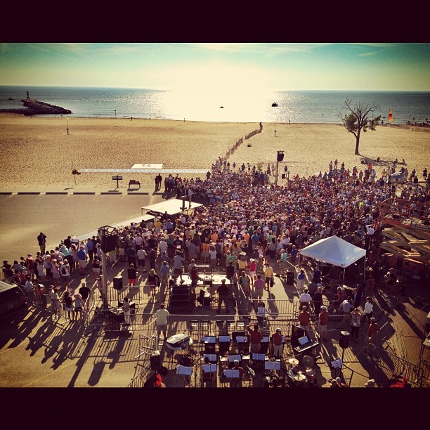 An aerial shot of Romney’s last event in Holland MI (Taken with Instagram)