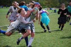 thisisntreallyfe:  Prom Dress Rugby 