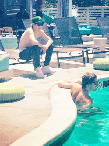 uptodate1d:  Liam Niall &amp; Andy at the pool 6.19.12 