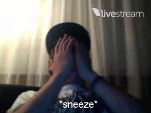  Niall and his sneeze, Twitcam 6/19/12 