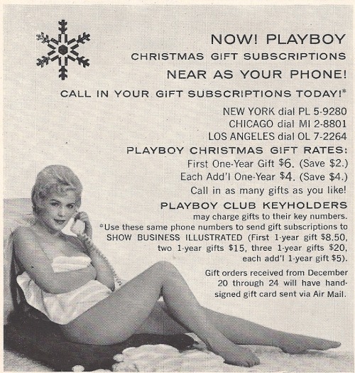 Sex Vintage ad,  Playboy - December 1961 pictures
