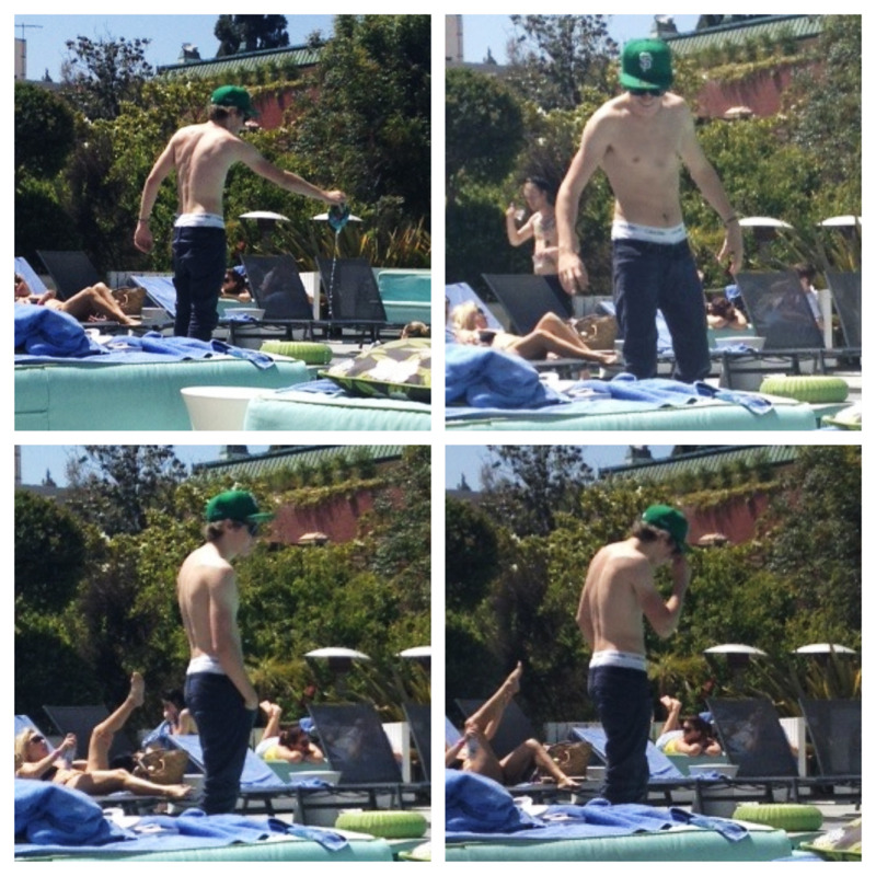 thegospelofgivingup:  my good pics of Niall today by the pool(: 6-19-12   via PhotoToaster,