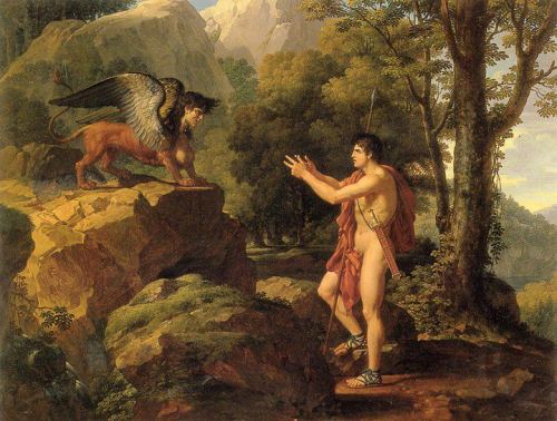 norma-bara:Oedipus and the Sphinx, ca. 1806-1808 François Xavier Fabre