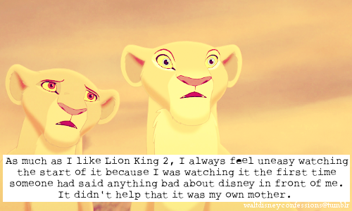 I have a feeling their story will unfold similarly to Lion King 2