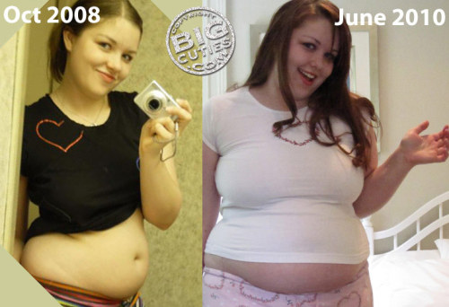 chubbybychoice: iheart-fatchicks: A before and after shot of Cherries. Favorite gain compare everr