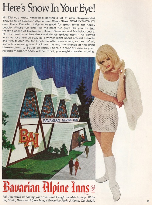 Bavarian Alpine Inns, Vintage Ad, Playboy adult photos