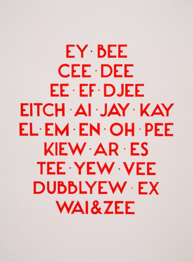 visual-poetry:  “how to spell the alphabet” by tauba auerbach 
