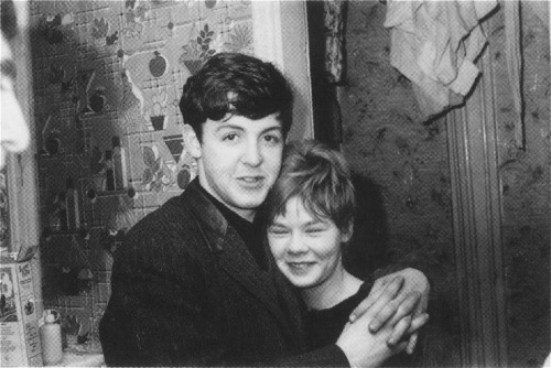 thebeatlesordie:Paul McCartney and his first serious girlfriend, Dot Rhone.