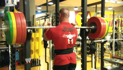wrestlingbitch-blog:DAYUM! What an ass! So huge even his tshirt is stuck in it ^.^