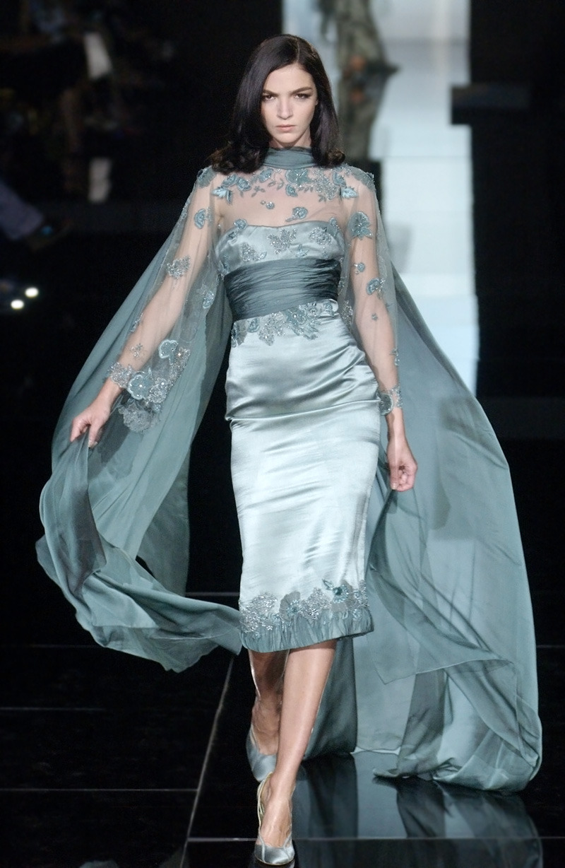 from obscure to demure — Mariacarla Boscono at Elie Saab Haute Couture ...