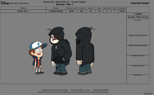 joedrawsstuff:Some of my designs for the pilot “Tourist Trapped” of “Gravity Falls”