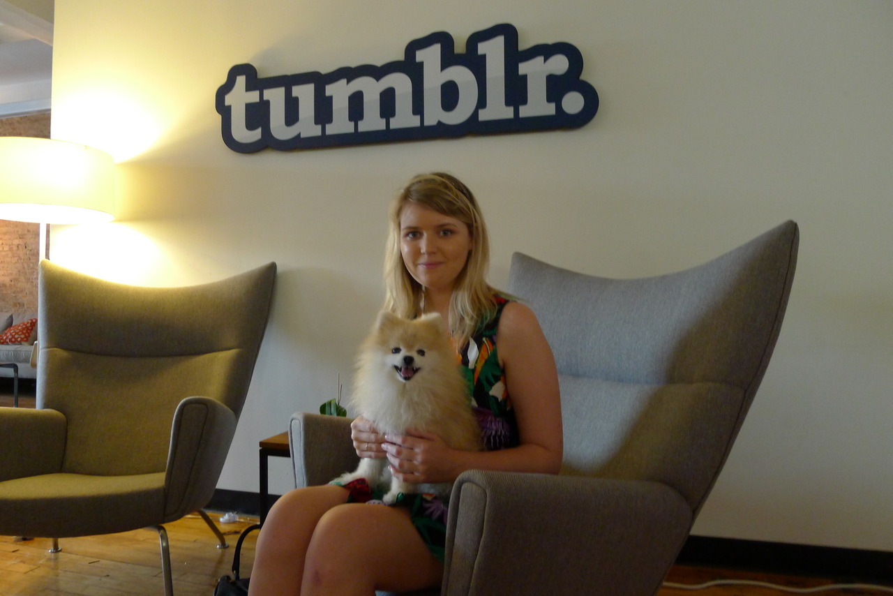 the famous mememolly (rocketboom) and myself hanging out at tumblr hq.