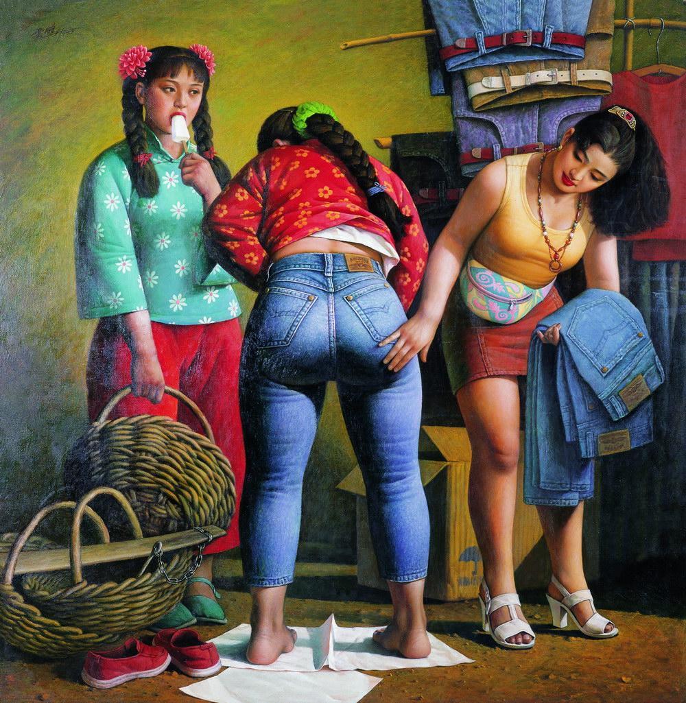 or1entalist:  “Size L” (from Guandong Big Girls Series #3, 1995) by Wang Yunpeng