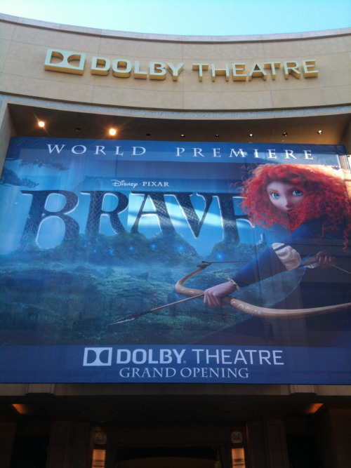 The towering facade of the Dolby Theater