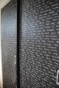 ivory-coastlines:  lostinwonder-land:  placid-sun:  aculs:  Filled my doors with song lyrics. to much time on my hands.  wow  this is so amazing, two of my favourite songs ever  what a smart ideaa 