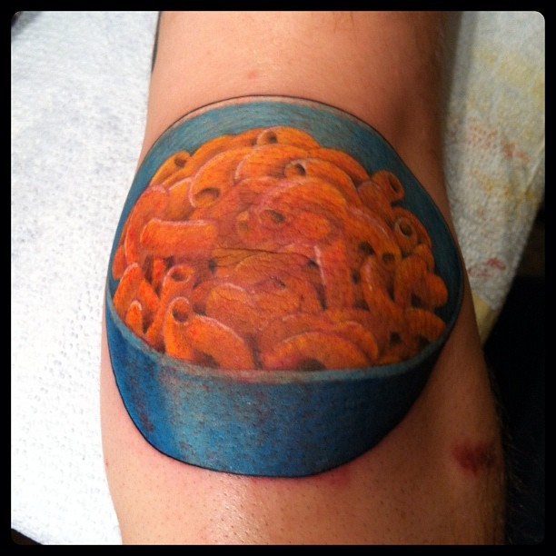 Food Tattoos — jeffhoustontattoos: Elbow macaroni walk-in…hah!...
