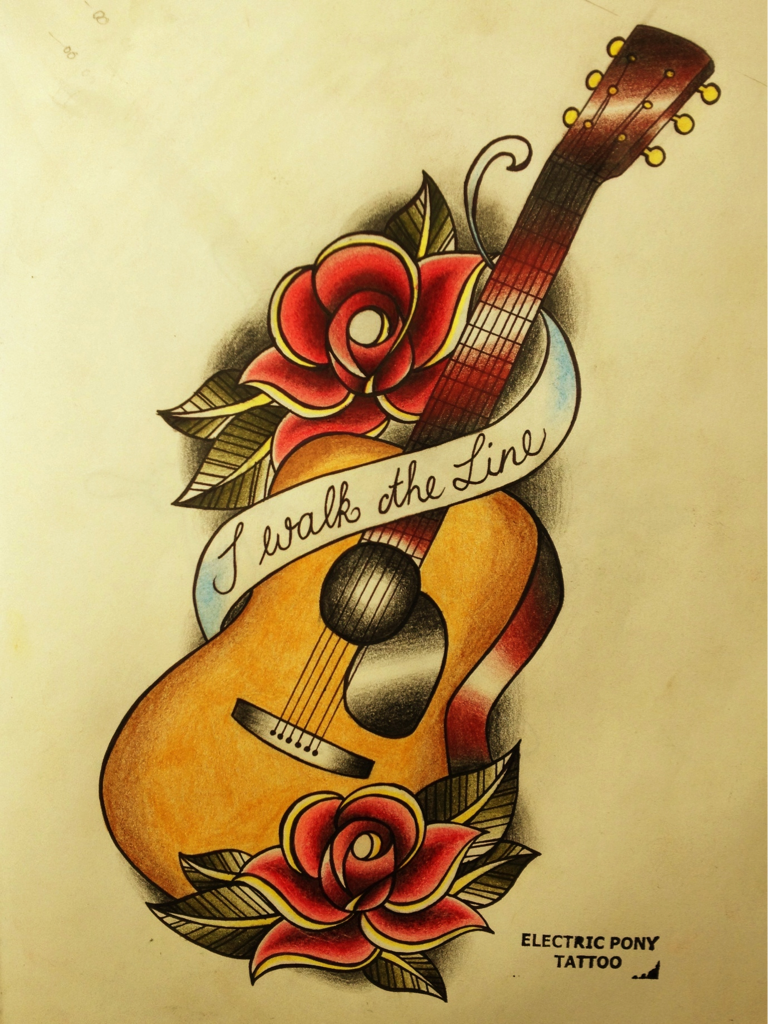 Ink the Line Johnny Cash Tattoo  Inked Magazine  Tattoo Ideas Artists  and Models
