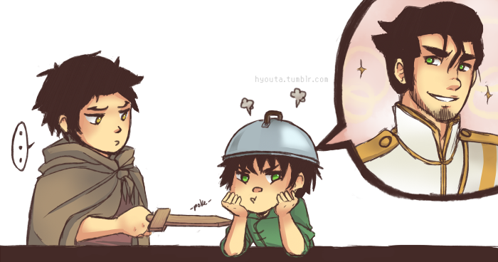 hyouta:  NO FAIR :(( BO WANTS TO PLAY THE PART OF THE PRINCE FOR ONCE /CRY;;; Ahhh