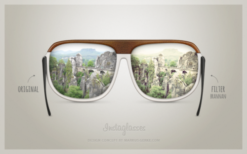  HOT OR NOT: INSTAGRAM GLASSES Ok, this seriously takes Instagram to a whole new level. With over 50 million users (Android and iOS combined), there seems to be nothing that can stop Instagram from photo domination. German designer Markus Gerkes has