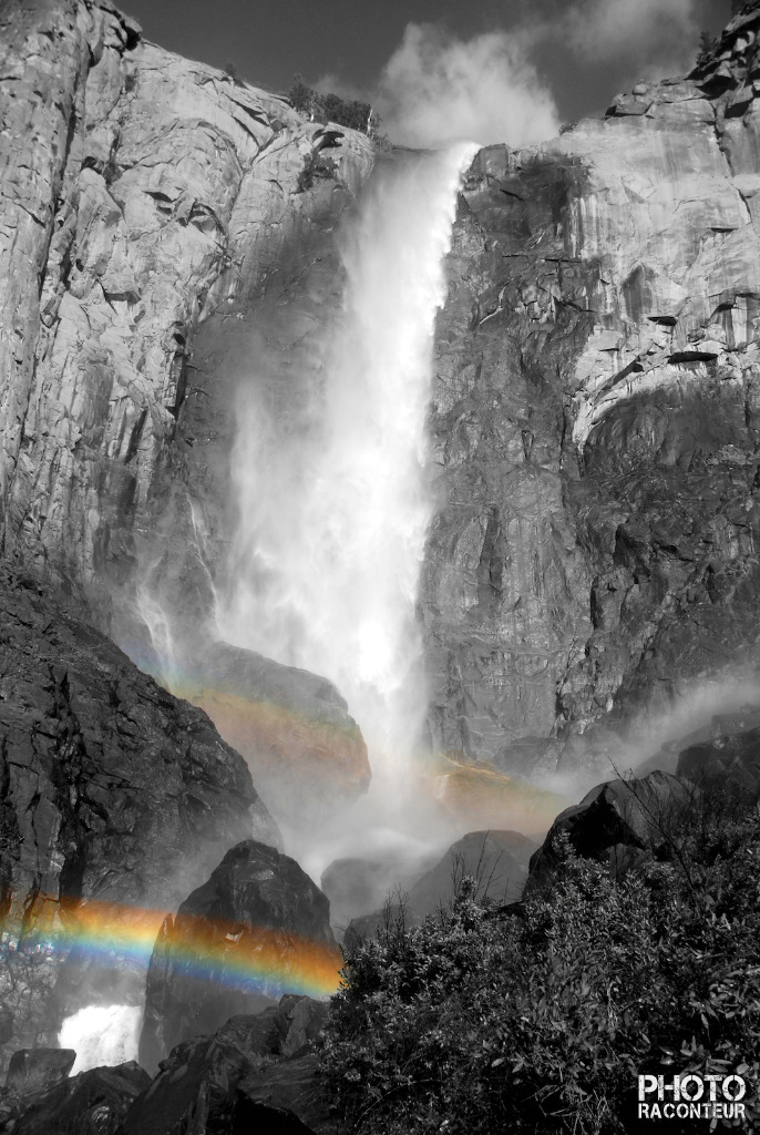 “ “Bridalveil Rainbows” by Benjamin Padgett
”
Now available as a stunning Limited Edition MetalPrint!
Colorful double rainbows at the base of Bridalveil Fall in Yosemite National Park. The 620’ tall waterfall was originally named “Pohono” by Native...