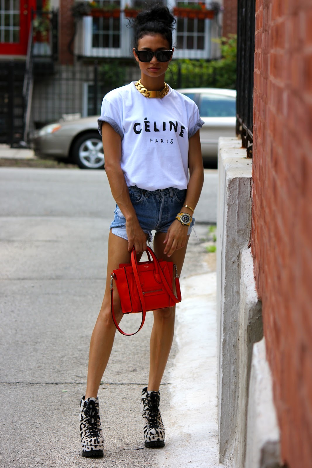 what-do-i-wear:  Celine t-shirt with a grey American Apparel 50/50 t-shirt under
