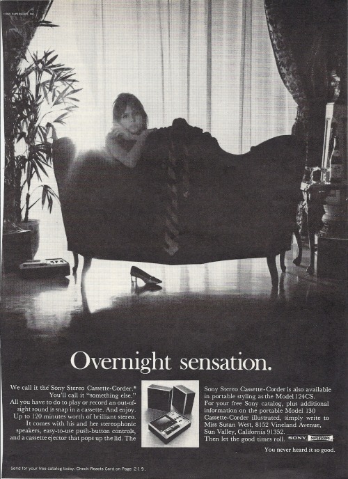 Vintage Ad, Sony Stereo Cassette-Corder, adult photos