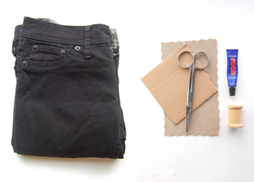 kirsten-nunez:s&amp;p diy: Stamped Geometric Jeans