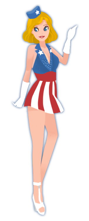 captain america girl & iron girl
