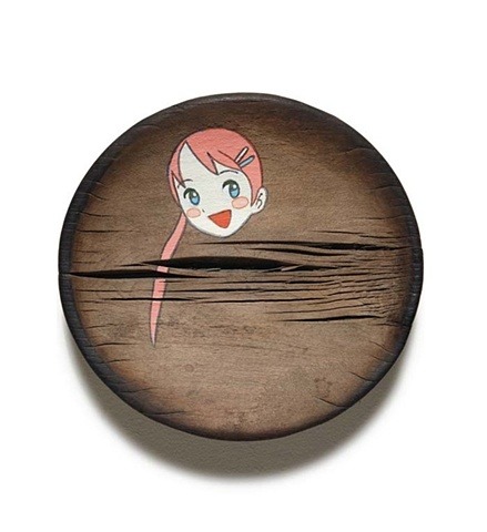 Jimenez-Colon Collection - Mr.This is a SaladaMr.This is a Salada2002Acrylic on wood discDiameter: 1