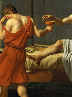  Detail of The Death of Socrates by Jacques-Louis David, 1787. 