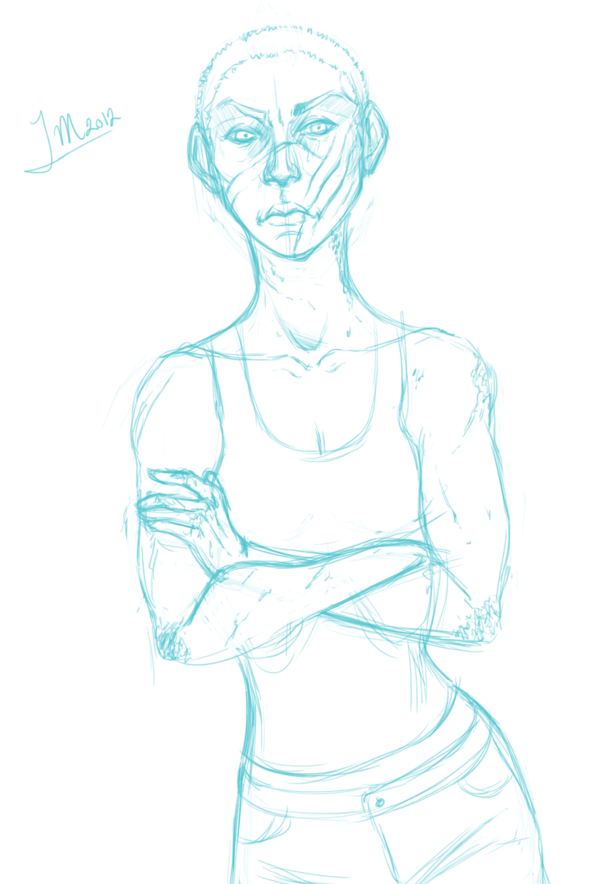 oops her hair is shorter again. This was done for a thing me and Aura are doing. 