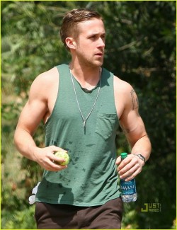 reallyfitandthin:  pilates-freak:  celebs-workingout:  Ryan Gosling  Uhmm, ok.  So hot 