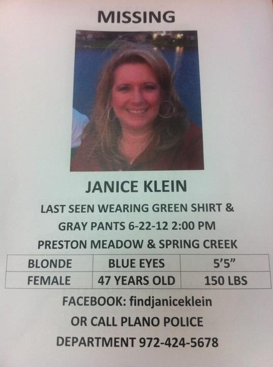 l-o-v-e-o-l-d:  My best friends mom went missing yesterday in Plano Texas. I’m