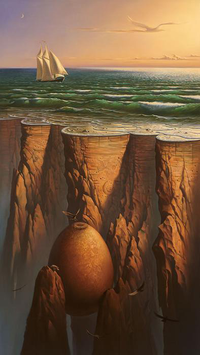 siryl:  “Journey Along the Edge of the Earth” by Vladimir Kush.