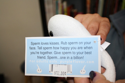its a plush sperm cell. thats fucking AWESOME.