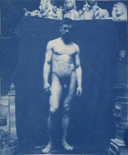 purityandbalance:  Samuel Aloysius Murray - photographed by Thomas Eakins in his Philadelphia studio. (ca. 1890-1892). 