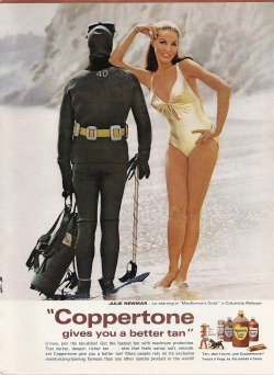 Julie Newmar, Coppertone, Vintage Ad, Playboy