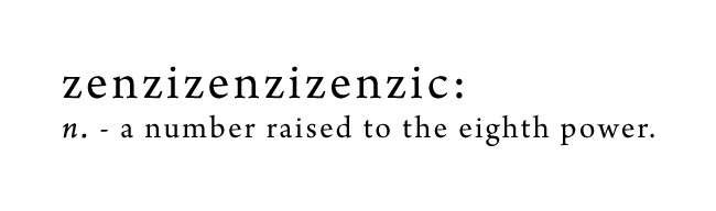 math-is-beautiful:
“ This is an obsolete form of notation. A number squared is zenzic. A number to the fourth power is the square squared, so it is zenzizenzic. Likewise, a number to the eighth power is zenzizenzizenzic.
”
Anyone who uses this on a...