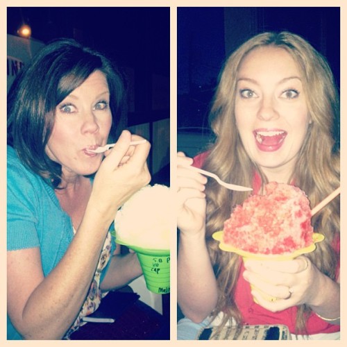 Most excited girls in the world! #summer #snowcones #Hokulia #lovemymom (Taken with Instagram)