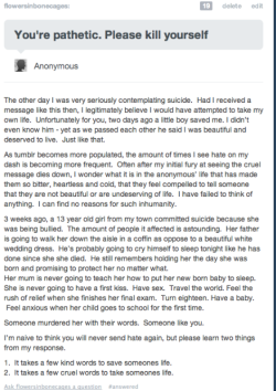 crazyfan01:  fleursih:  onefitmodel:  justshutupnluvme:  emme629:  acomas:  crazydestruction:  You better all fucking reblog this.   I got to reblog this, it’s true  Wow.  This may be the most important thing I’ve ever had on my blog.  This actually