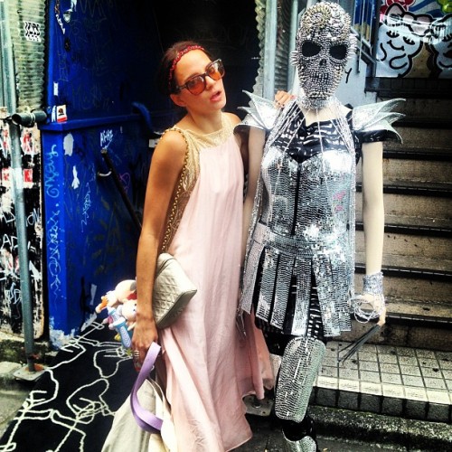 jijikate: My wife (Taken with Instagram) Jillian Kate at Dog Harajuku.