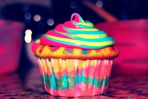 hatersjustkeephatin:  Colorful,Cupcake - inspiring picture on PicShip.com on We Heart It. http://weheartit.com/entry/31178223