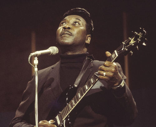 tornandfrayed:  Muddy Waters & his guitar. 