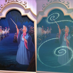 thatdisnerd:  romiesan:  Picture taken first without flash (left) then with flash (right) in Cinderella’s castle at Tokyo Disneyland. AMAZING  I’m going to have a happiness fit, this is so exciting I can’t formulate words. 