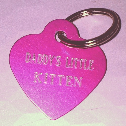 daddyssweetslave:  girl-like-morphine:  I have this same tag, but with different information.  Sweet! Mine would probably read: Daddy’s Little Hell Kitten, huh Daddy? heeheehee ;) 
