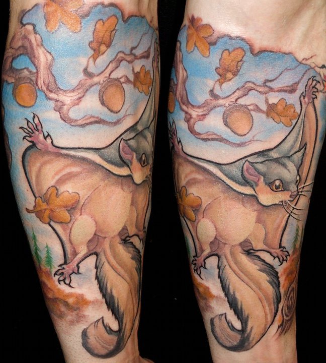 Flying squirrel by Ben  Ben Around Tattoos  Facebook