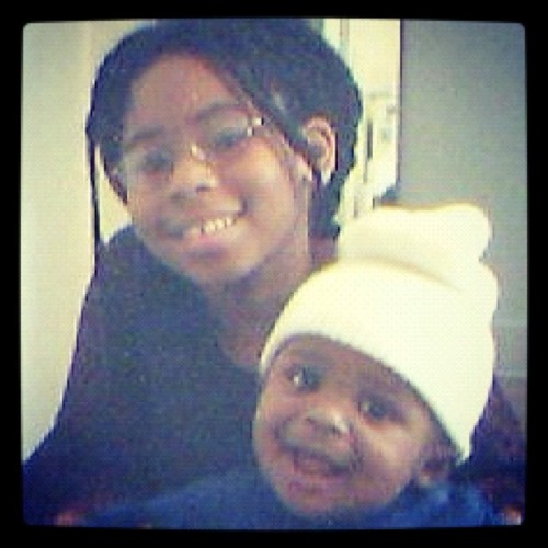 Jurnee & Jokey Smurf (Amin) #instaphoto #family #throwback  (Taken with Instagram)